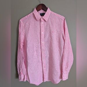 Polo Ralph Lauren Striped Linen Shirt Size Large